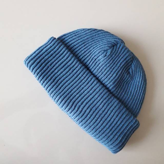 (Spesial denim) SHORT BEANIE HAT DENIM ONE TONE