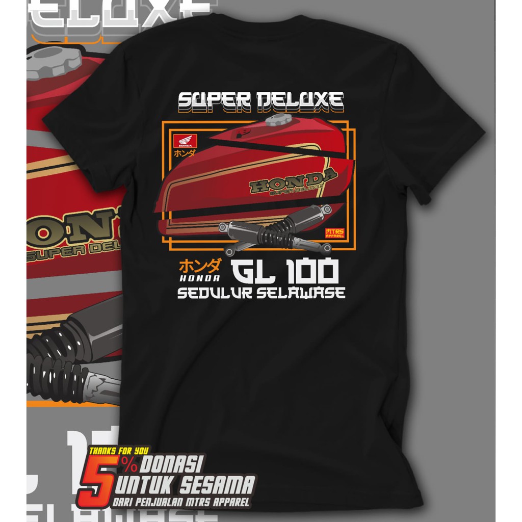 Jual Kaos Honda Gl 100 Super Deluxe Jepang Series Kaos Honda Gank Baju