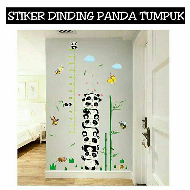 STIKER DINDING PANDA TUMPUK - @chinpanda.shop
