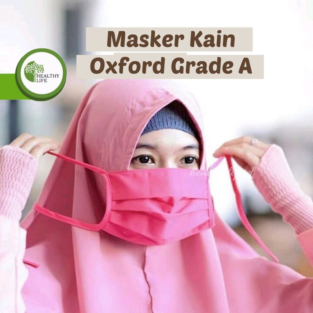 Masker Kain Oxford Grade A (Bahan Tebal, Kain Oxford Kualitas Terbaik)