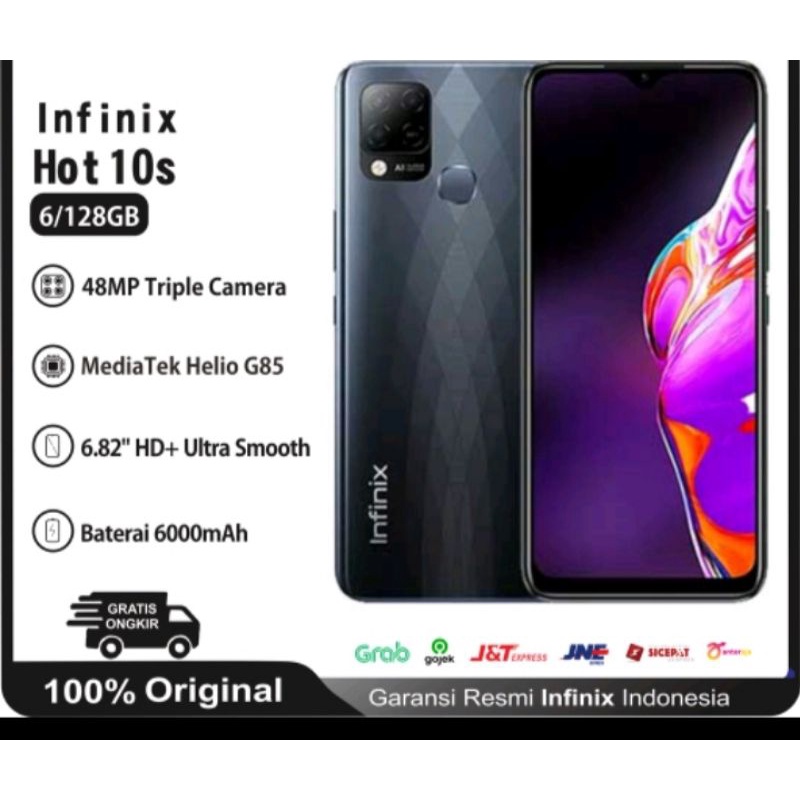 infinix Hot 10S NFC RAM 4/128 GB Helio G85  5000 mAh Camera 48MP 90HZ6.8...