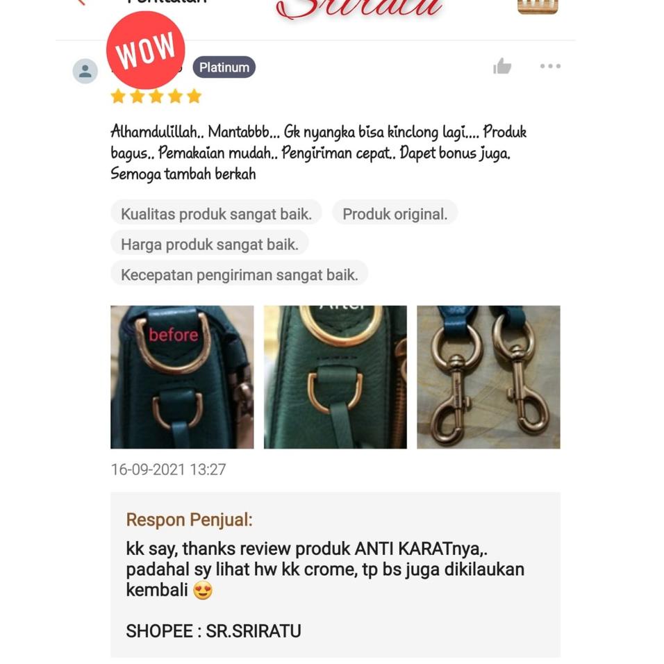 Serbuuuu.. PEMBERSIH KARAT RANTAI KUNINGAN/HARDWARE TAS KULIT/SINTETIS_(ANTI KARAT)