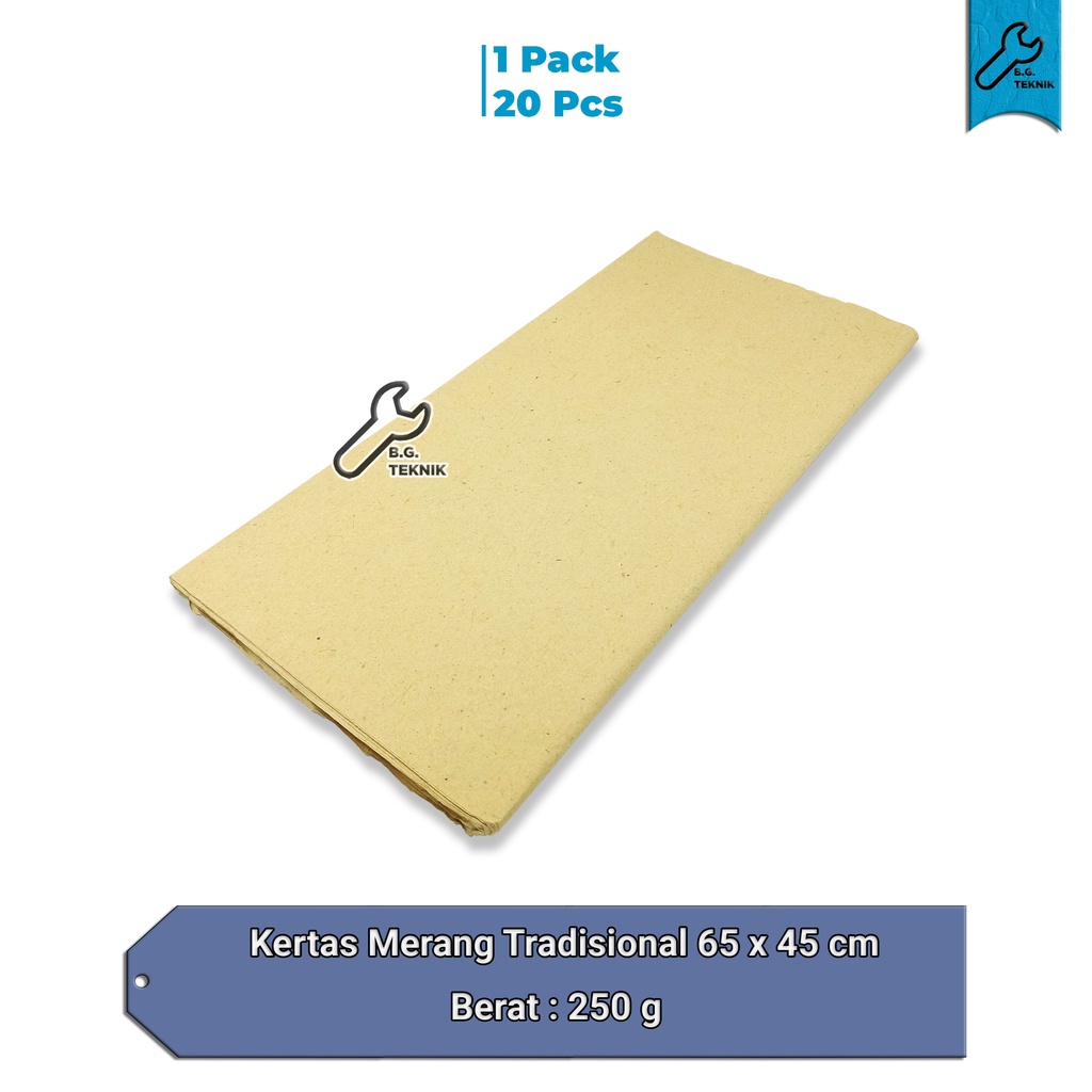 

[20 Pcs] Kertas Merang Tradisional 65 x 45 cm