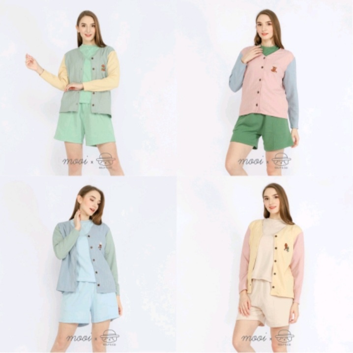 Mooi x Kellysco Cardigan Anak dan Ibu Knit CBKS
