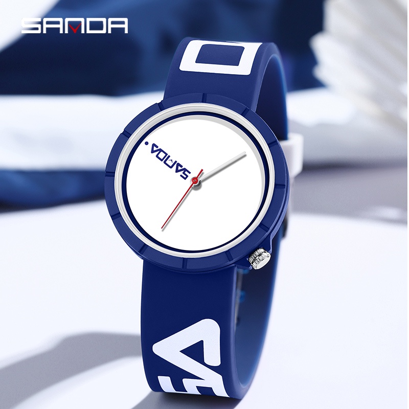 SANDA 3204 Jam Tangan Pria Wanita Analog Tali Rubber Anti Air WATCHKITE WKOS