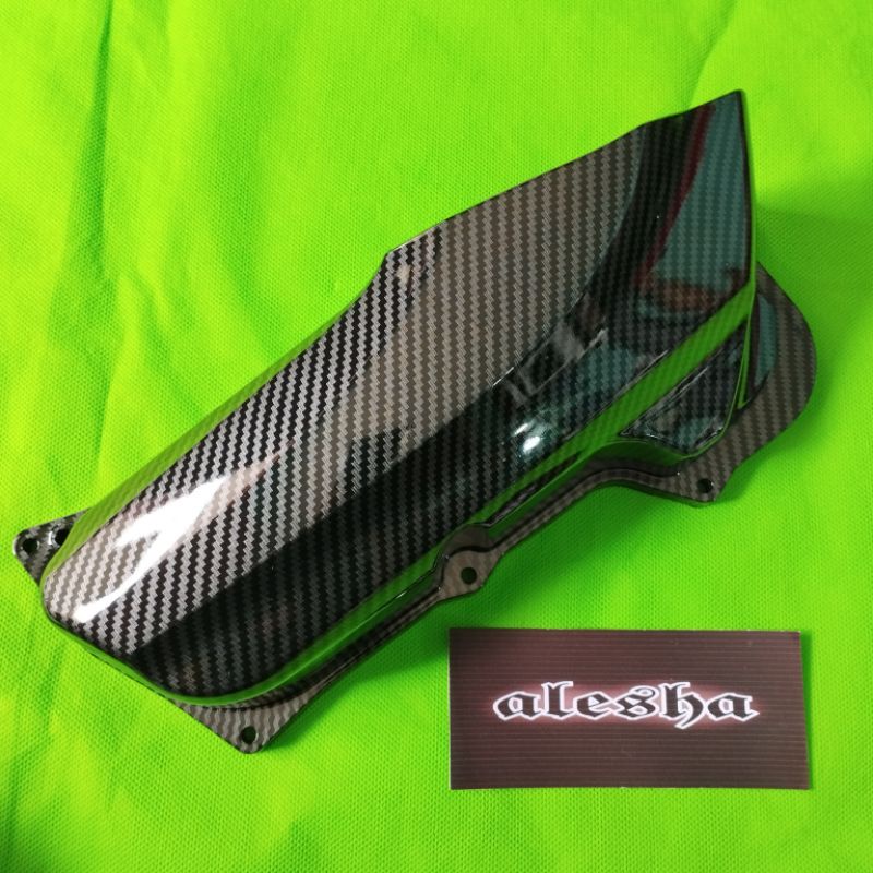 Cover tutup filter + tutup cvt keongan mio m3 Z carbon karbon