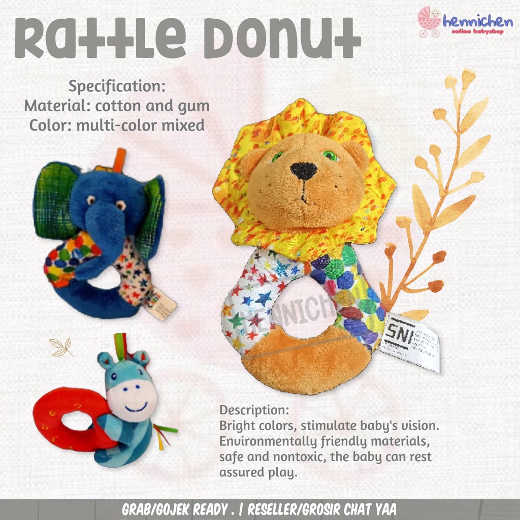 Rattle Donut Ukuran Besar Ada Lonceng Lucu