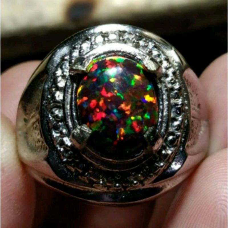 Batu kalimaya black oval jarong