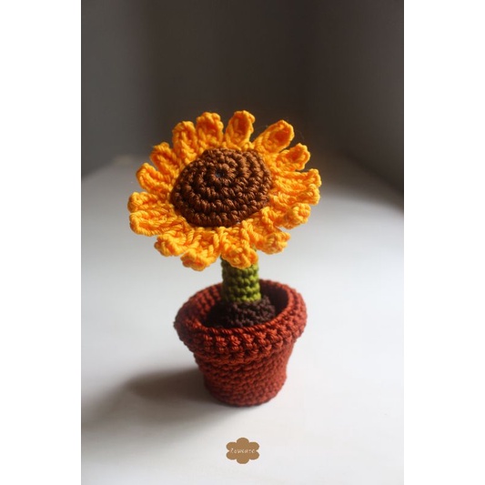 Bunga Matahari Rajut |Farewell Gift |Souvenir | Crochet |Tanaman Hias