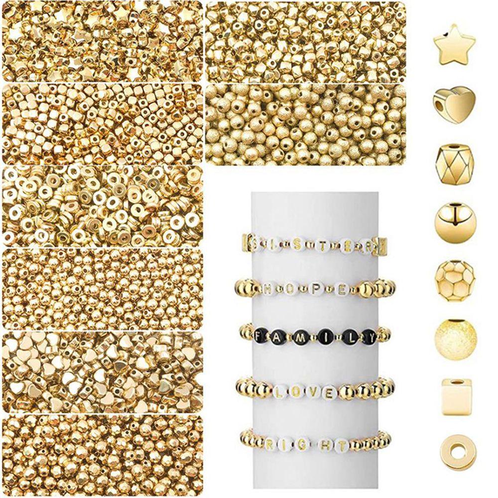 Solighter 100PCS/Pack Spacer Beads CCB Membuat Perhiasan Gelang Kalung Bintang Bulat