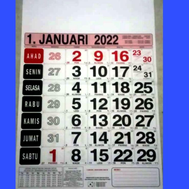 

12.12 PROMO BRAND Kalender Dinding 2022 Jumbo 43 x 63 Cm 12 Lembar terbaru