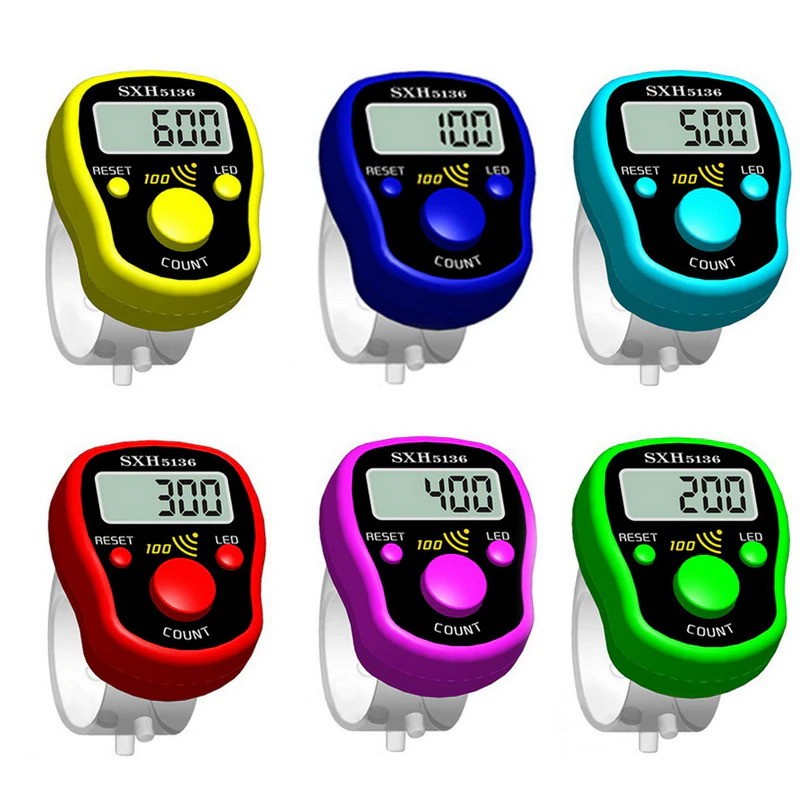 Tasbih Digital LED Finger Counter Kelengkapan Ibadah Isi 2 Praktis