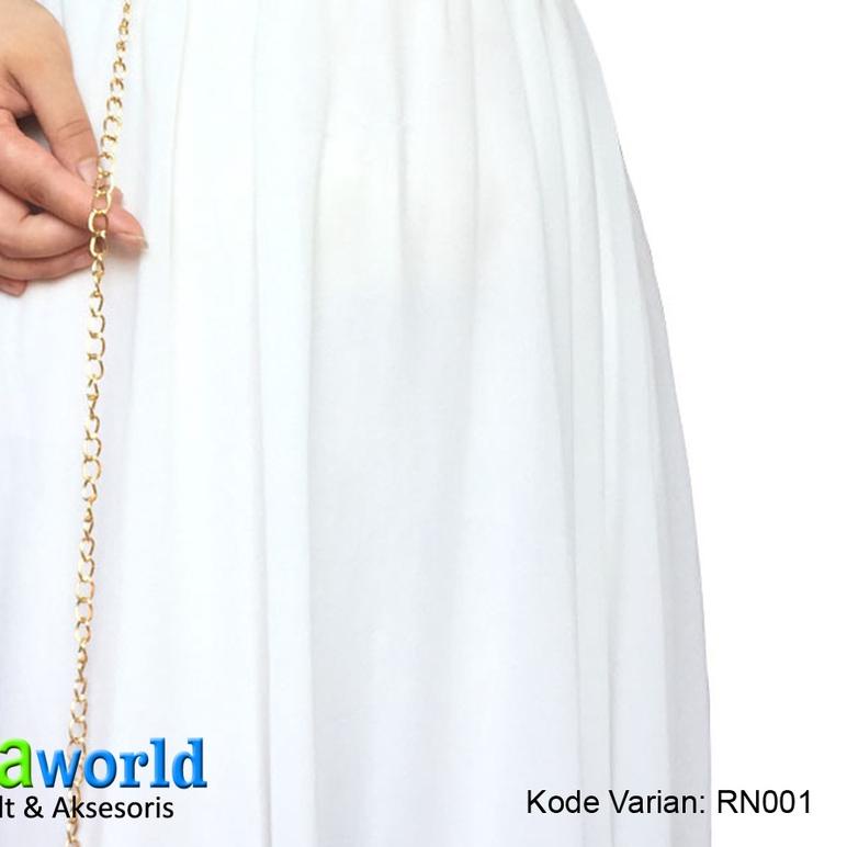 Auroraworld ikat pinggang Belt wanita gesper rantai mewah untuk dress gamis tunik ikat Pinggang Fash