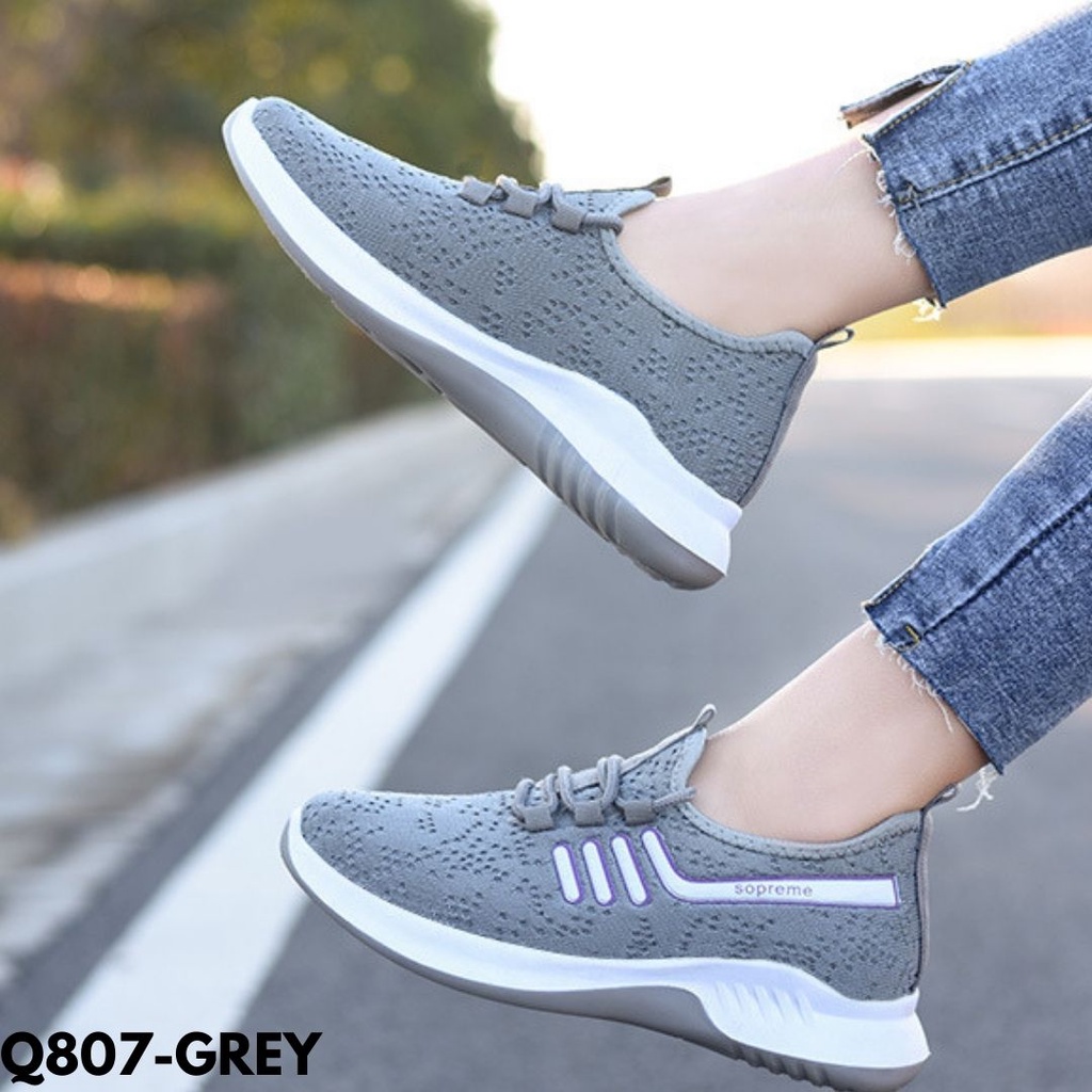 SEPATU SNEAKERS WANITA IMPORT OLAHRAGA KANVAS LEMBUT BREATHABLE KEKINIAN Q807