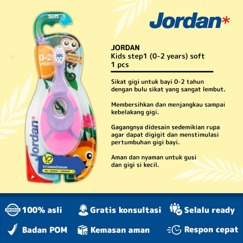 JORDAN Sikat Gigi Anak STEP 1 (0-2 tahun) Single