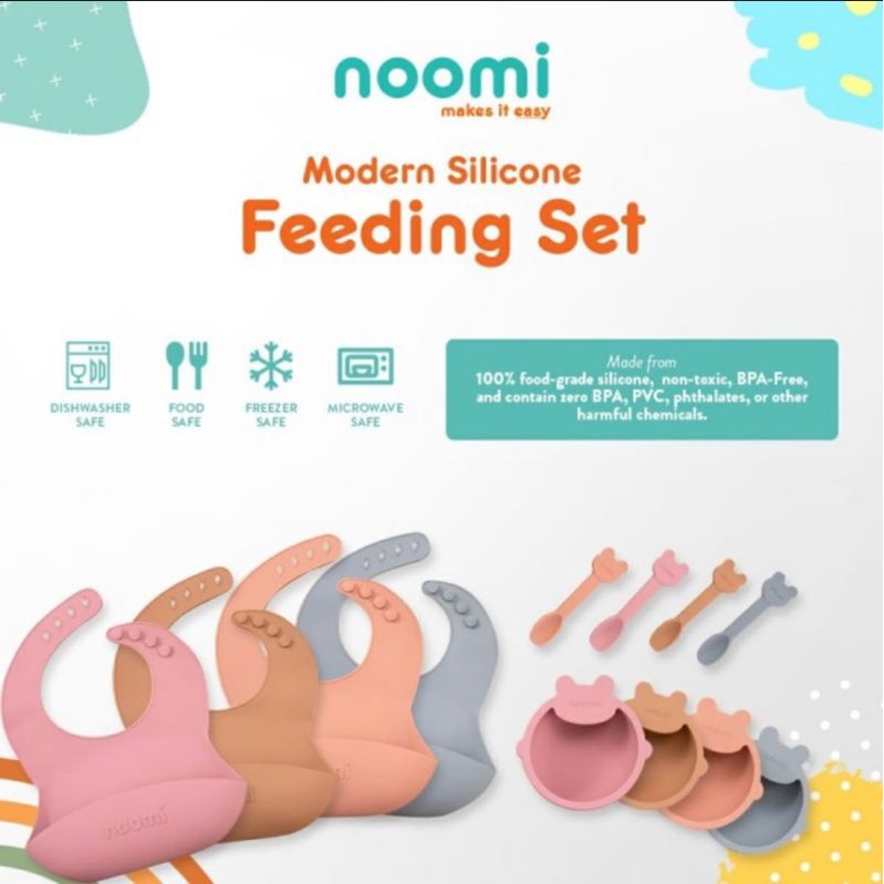 noomi Modern Silicone Feeding Set