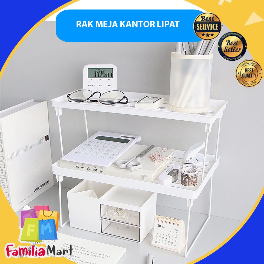 Rak Organizer Susun Stationary ATK Meja Kantor Lipat Kotak Kosmetik