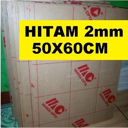 

Acrylic / acrilic / akrilik Hitam glossy tebal 2mm ukuran 50x60cm