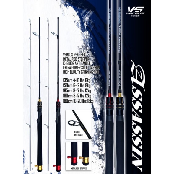 Joran Pancing Versus Assassin Ujung Solid 165-180 cm
