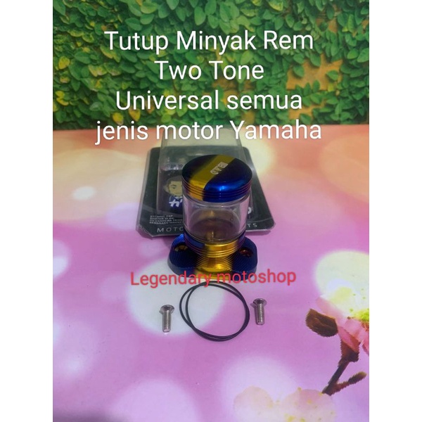 Tutup Minyak Rem Two Tone model stempel kaca transparan 2tone Thailand