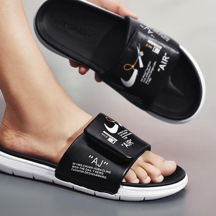 『TERLARIS』 ✴️100% IMPORT ✴️NIKE-Sandal-Sendal Pria Wanita-Sandal jepit Velcro-Sol karet anti slip-se