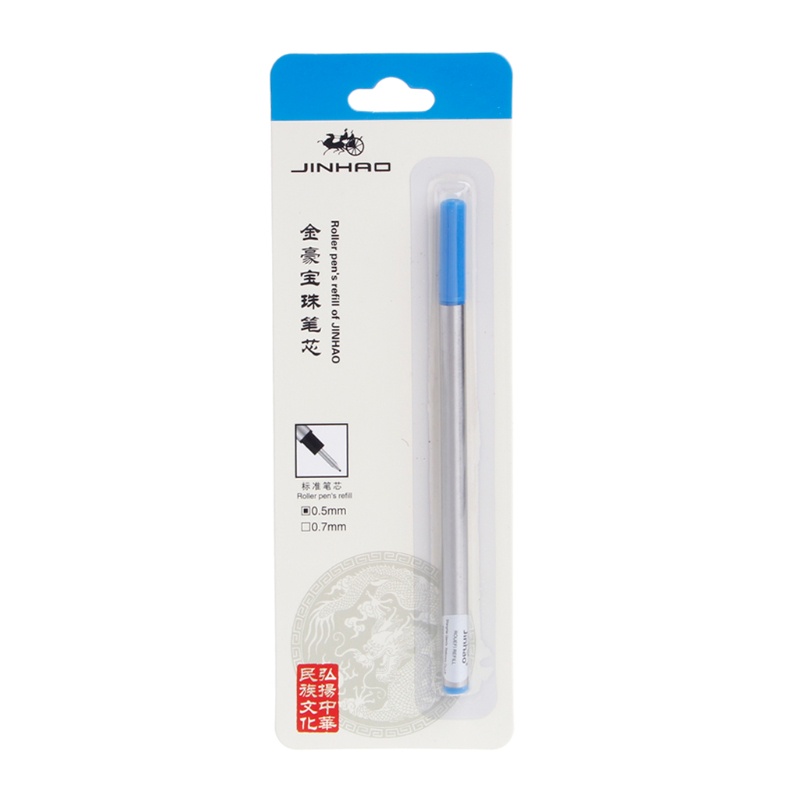 Mary Jinhao Roller Rollerball Pen Refill Cartridge Tinta Hitam Biru 0.5mm 0.7mm