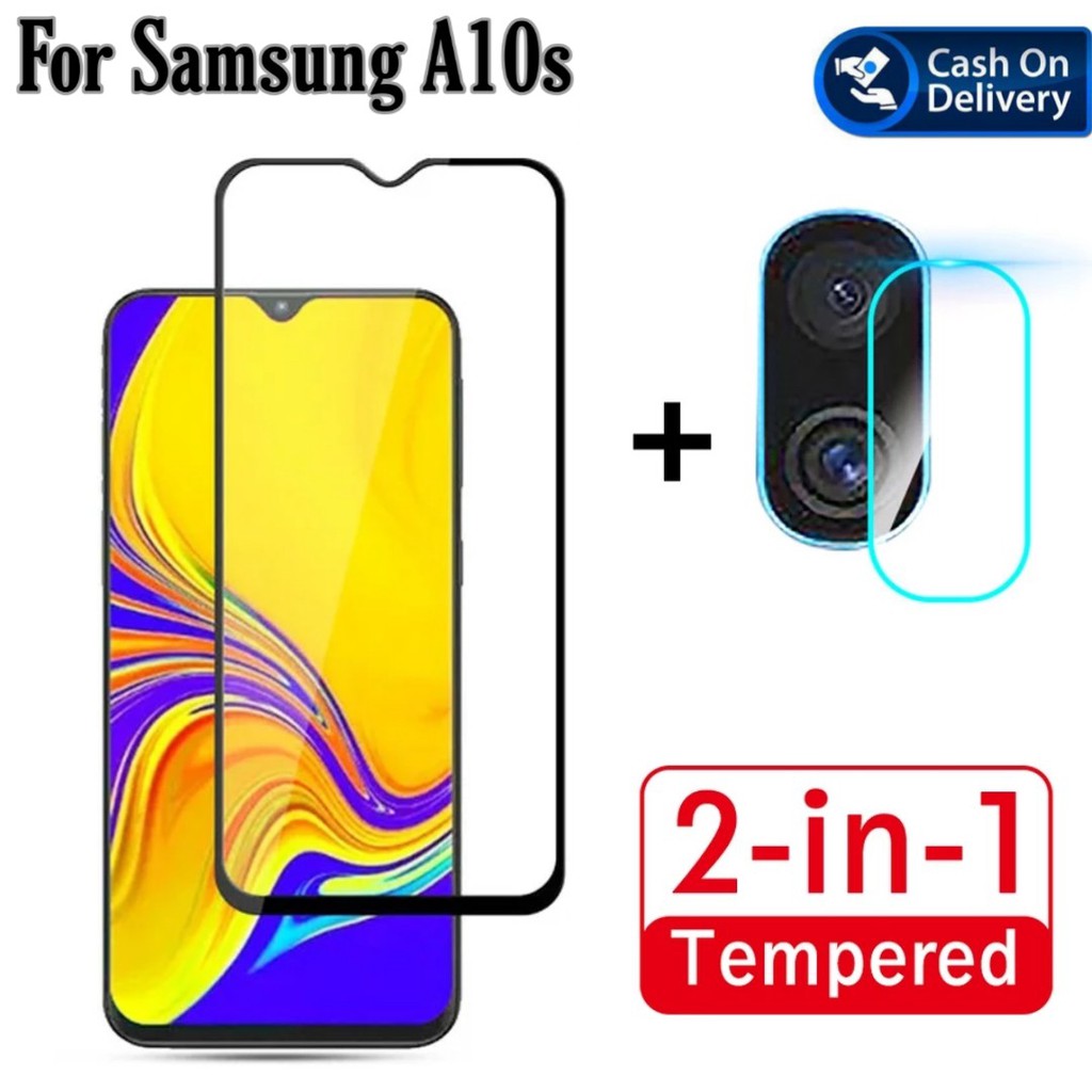 Tempered Glass Samsung A10s Pelindung Layar 6.2 inch dan Lens Kamera