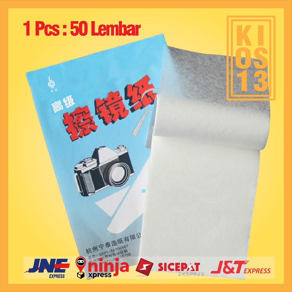 Cleaning lens papper tissue 1 pack isi 50 sheets Lembar tisu Kamera Canon Nikon Sony Olympus Pentax 