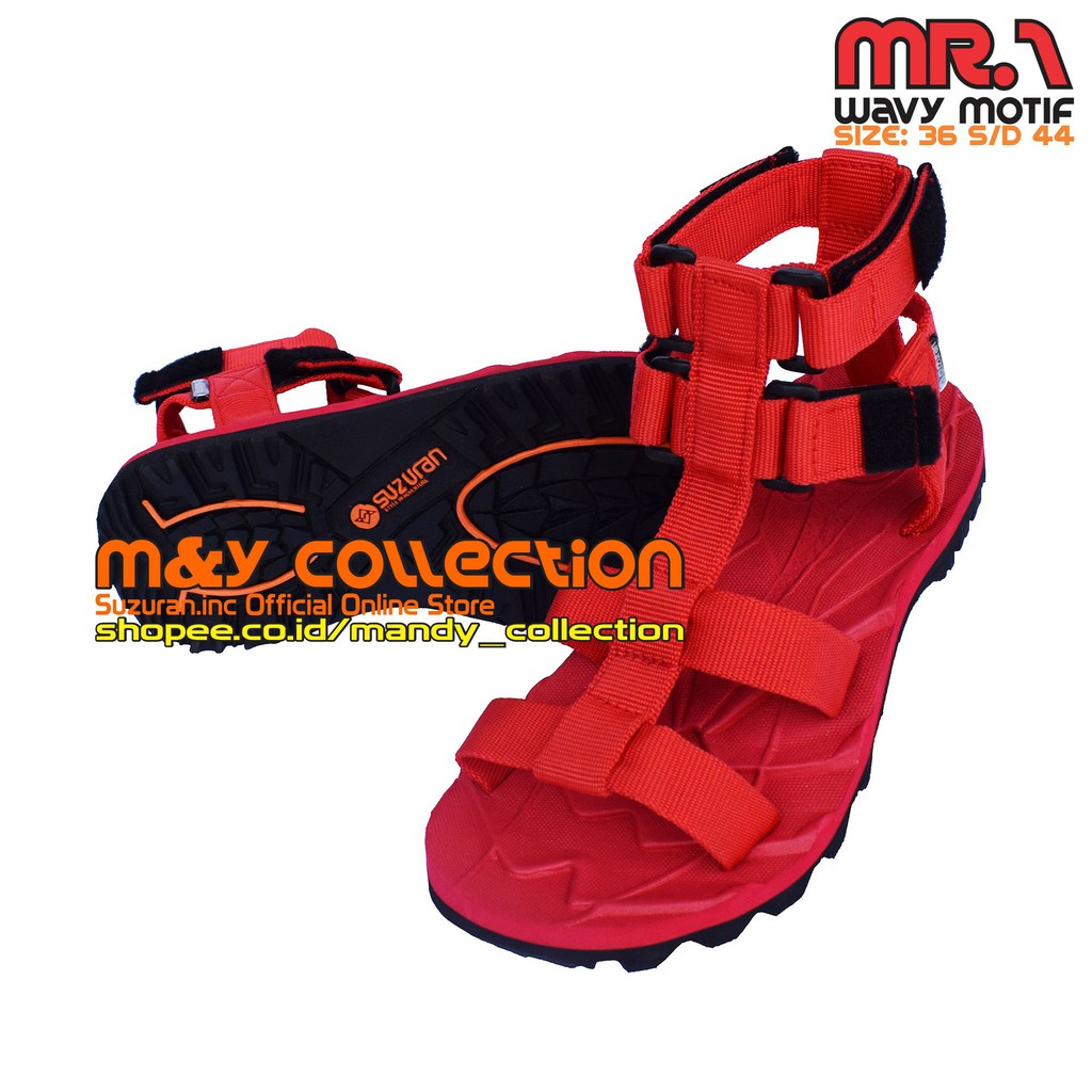 SUZURAN Sandal High Land Red