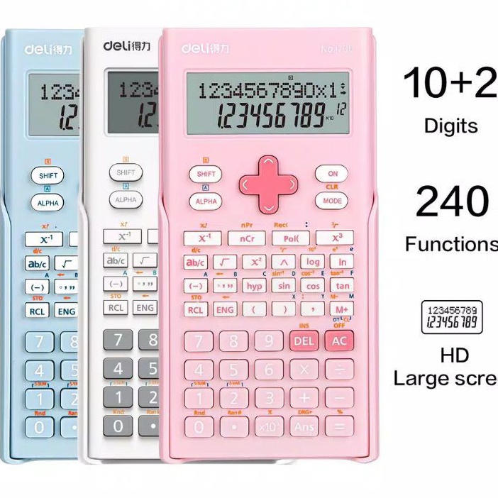 

Deli Calculator Kalkulator 24 Fungsi Kalkulasi 3 Warna 1700