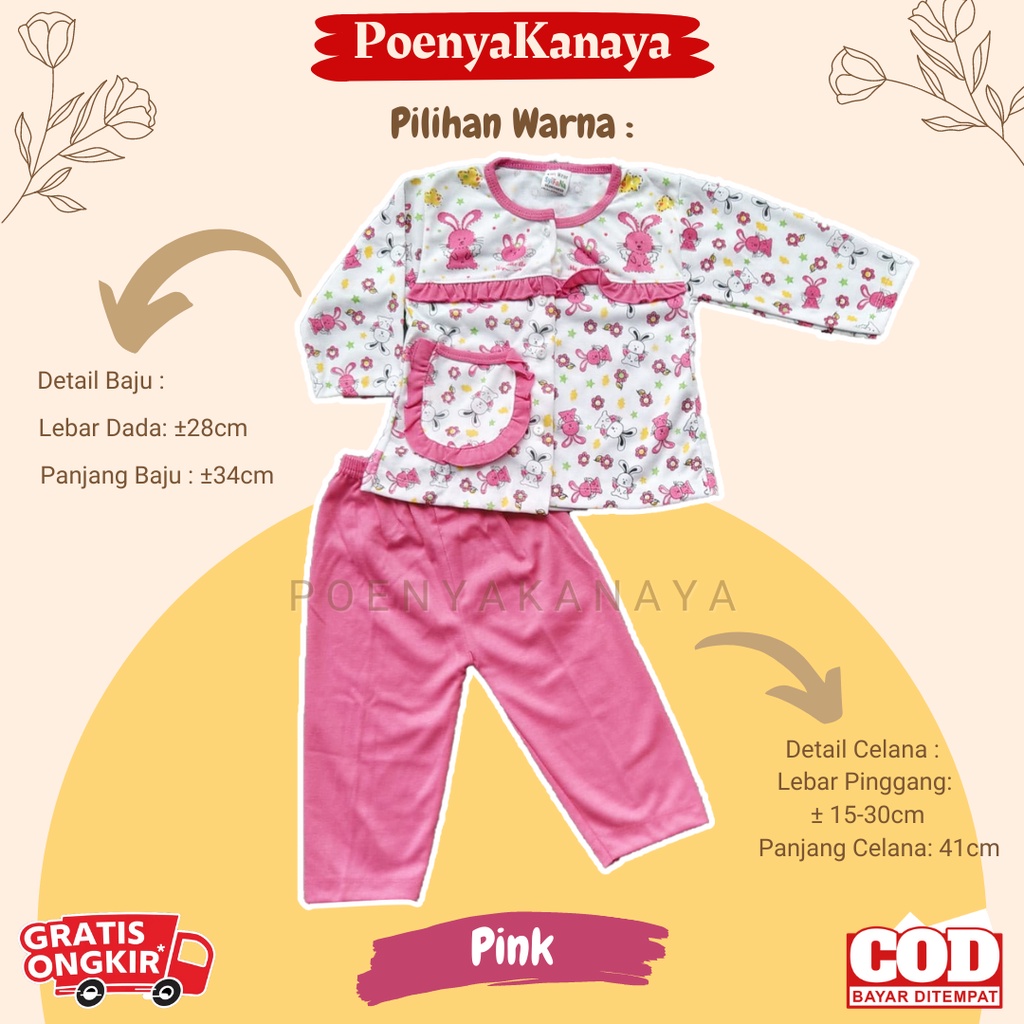 Setelan Baju Bayi Piyama Bayi Panjang Perempuan MY LITTLE ANGEL Syifana 6-18 bulan SPY21