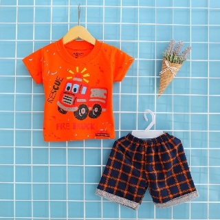 Setelan Baju  Celana Bayi Anak  Laki laki Cowok Usia  3 12 