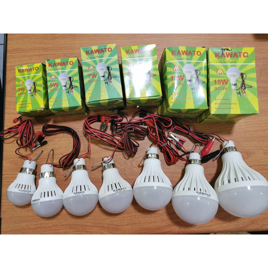 Lampu DC Aki Bohlam LED 12 Watt 12V