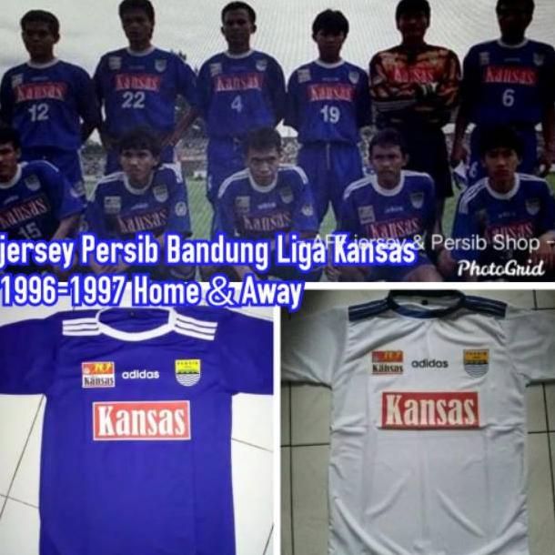 Jersey Retro Persib Bandung Liga Kansas Liga Dunhill Biru & Putih