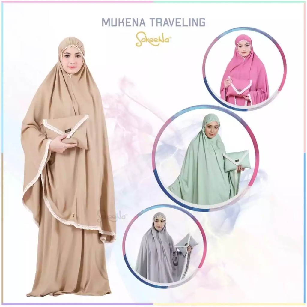 Mukena Traveling Dewasa Polos Renda Bisa Couple Free Tas Amplop Terbaru / Alody's Collection