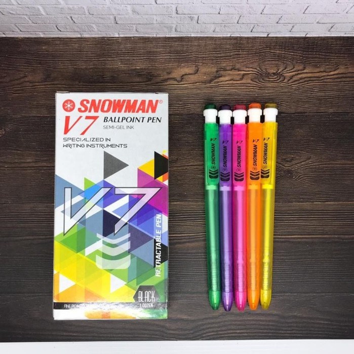 

BALLPOINT | BOLPEN | PULPEN SNOWMAN V7 (12 PCS) termurah