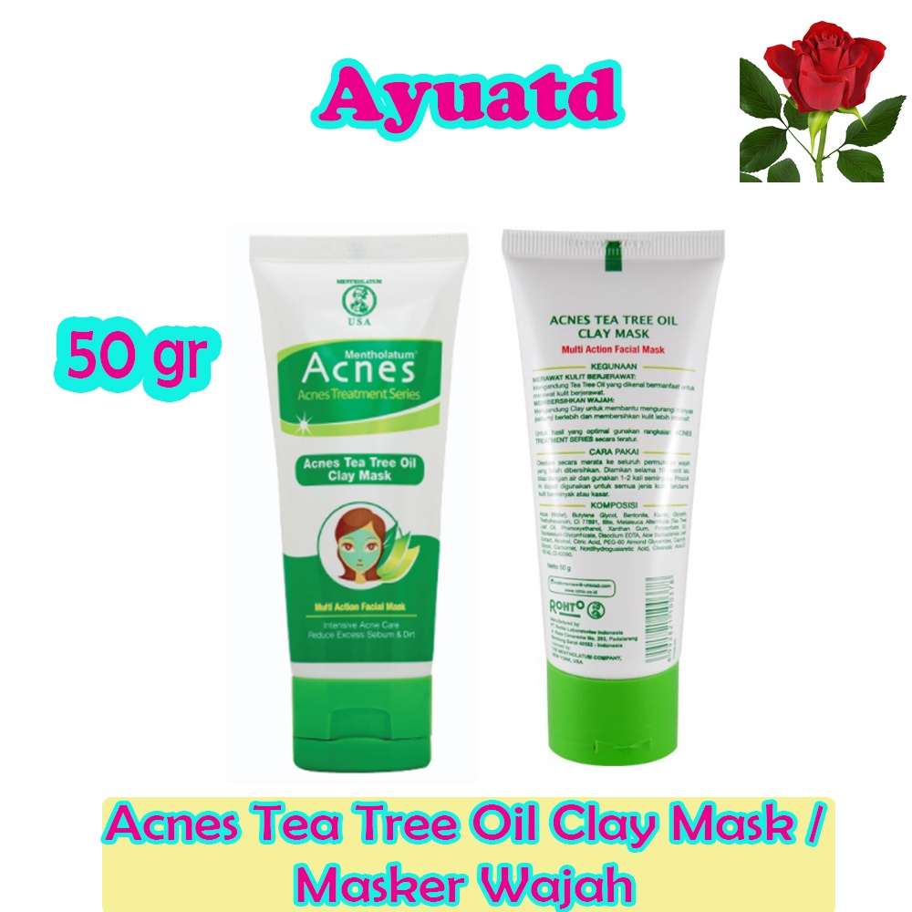 Acnes Tea Tree Oil Clay Mask / Masker Wajah 50 gr