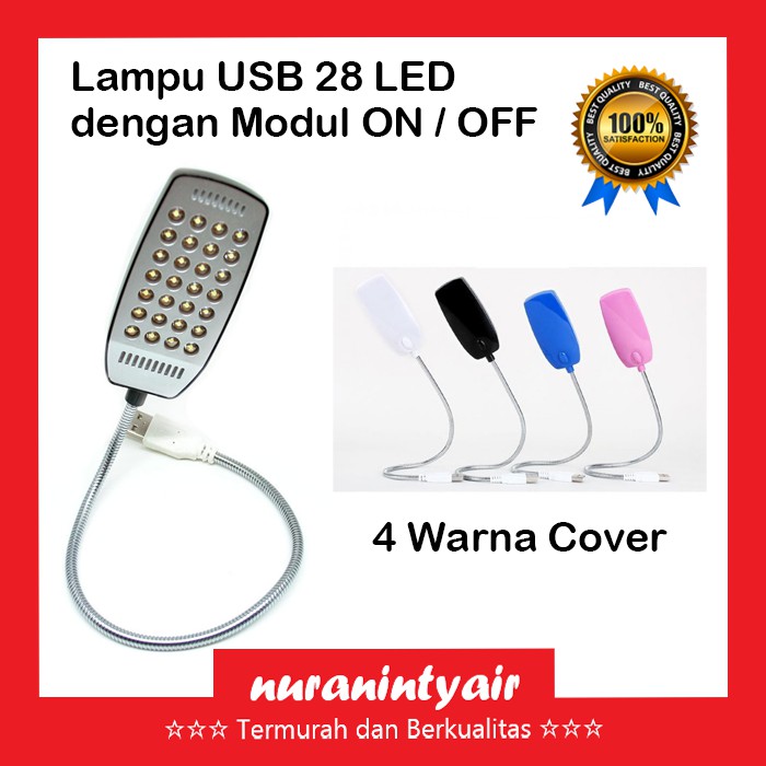 Lampu USB LED Baca Flexible / Lampu USB Powerbank Putih Emergency