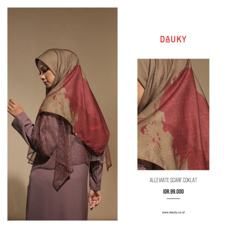 SCARF DAUKY ALLEVIATE COKLAT