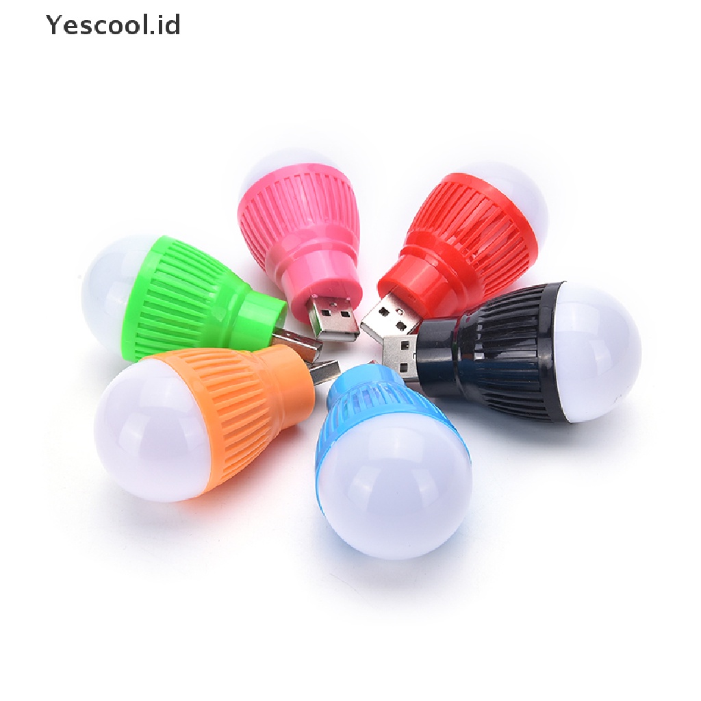 (Yescool) Lampu Bohlam LED Mini Portable Warna Putih Untuk Membaca