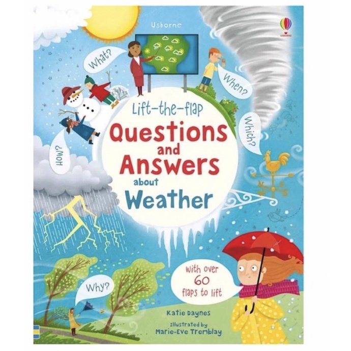 USBORNE buku anak LIFT THE FLAP SIZE BESAR BEST SELLER seasons weather abc germs demolition kontruksi body works grammar usborne pop up-Q&A about weather