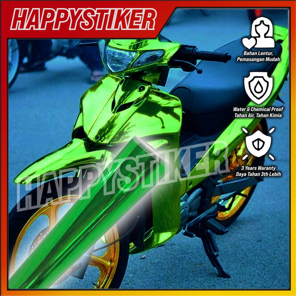 STIKER SKOTLET HIJAU CHROME