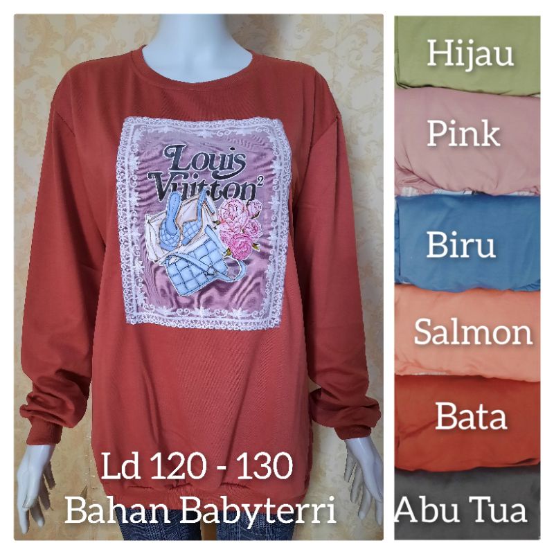 SWEATER/Atasan/Blouse/Babyterry/IMPORT LV BRUKAT JUMBO