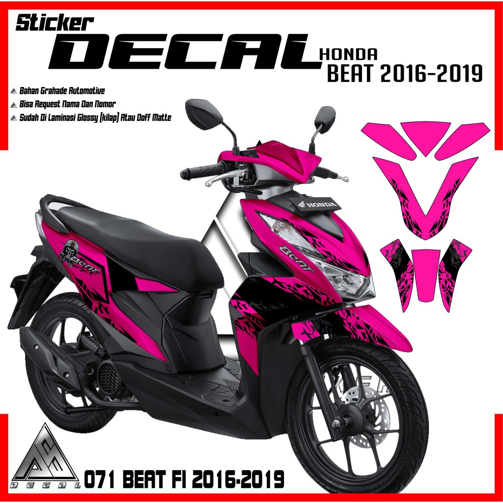 071 BEAT DECAL STIKER FULL BODY CUSTEM MOTOR BEAT 2020 /list stiker simpel Supermoto keren terbaru