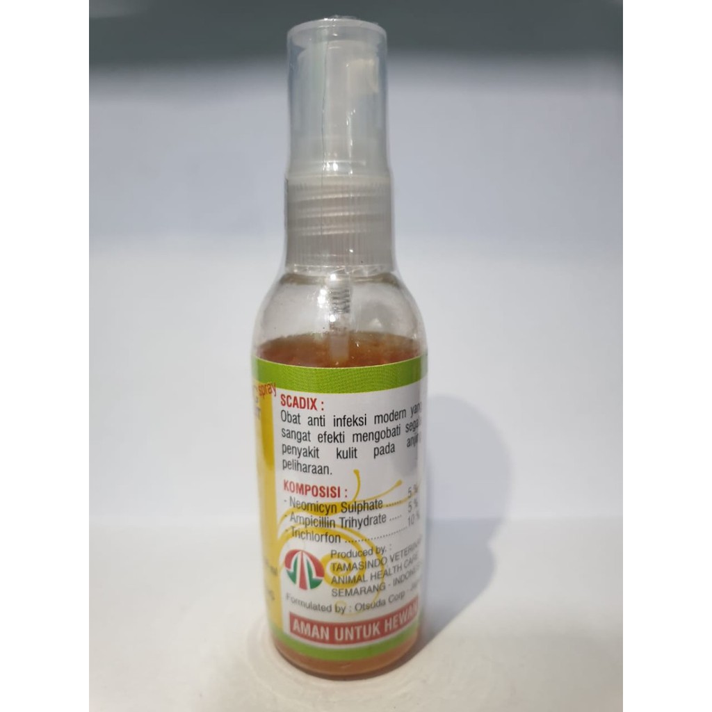 Scadix Dog Spray 60ml Obat Kutu Scabies Eksim Koreng Kudis Gatal