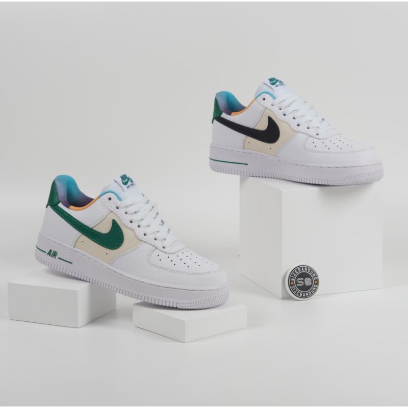 Sepatu Nike Air Force 1 Low Embedded White Green