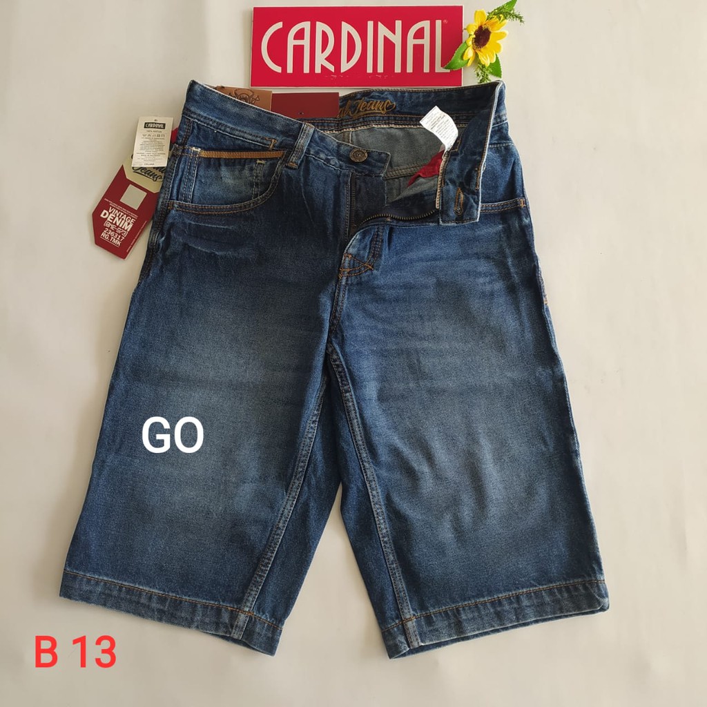 gof 28-CBV CARDINAL JEANS Celana Pria Celana Pendek Bermuda Casual Sobek Slimfit Reguler Fit Reguler