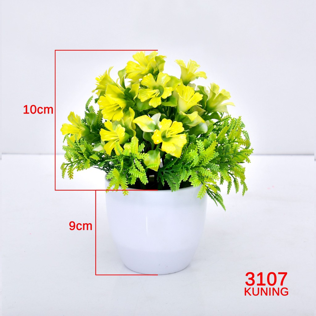 COD TL88 POT TANAMAN  BUNGA HIAS DEKORASI RUANGAN BUNGA PLASTIK HIAS P3107-2