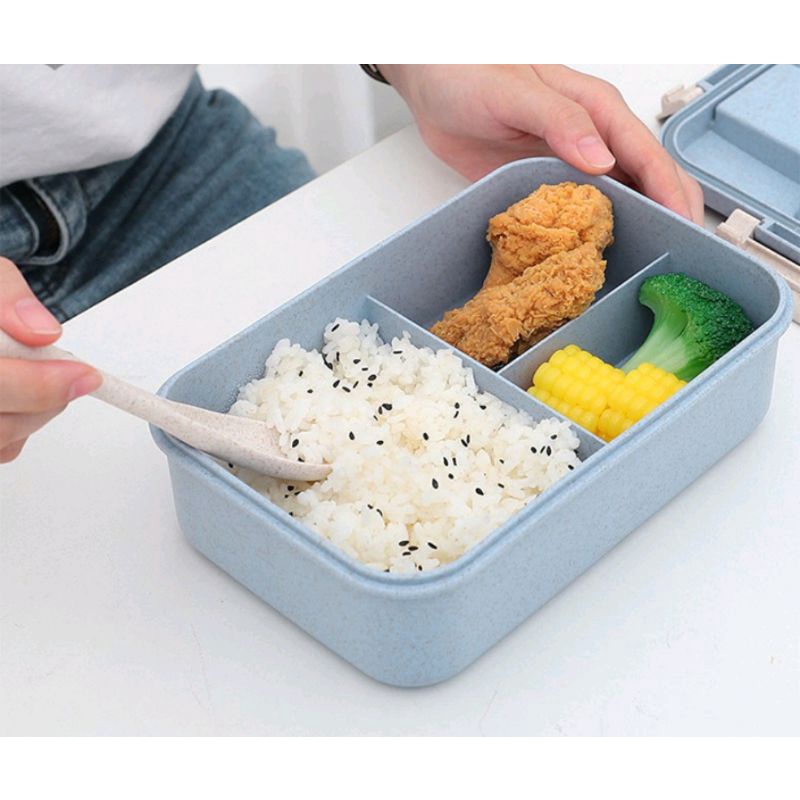 BLESSHOP Kotak Bekal Lunch Box Wadah Makan Siang Gelas Soup Cangkir Sup