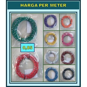 KABEL BINTIK 0.85 MM / KABEL BODY / KABEL 0,85 SERABUT TEMBAGA KELISTRIKAN MOBIL DAN SEPEDA MOTOR / KABEL BODY